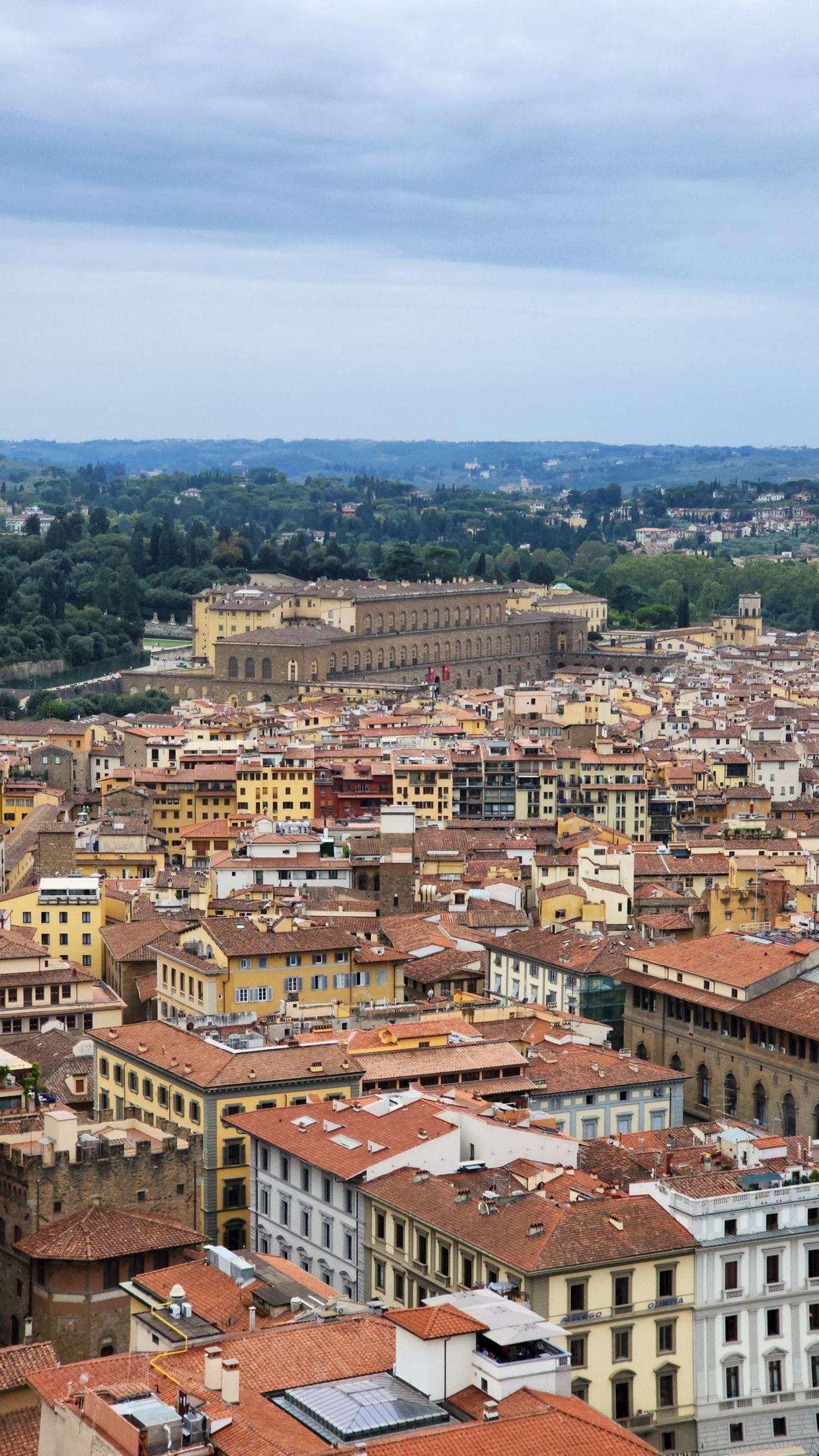 Techos de Florencia vistos desde lo alto, Italia