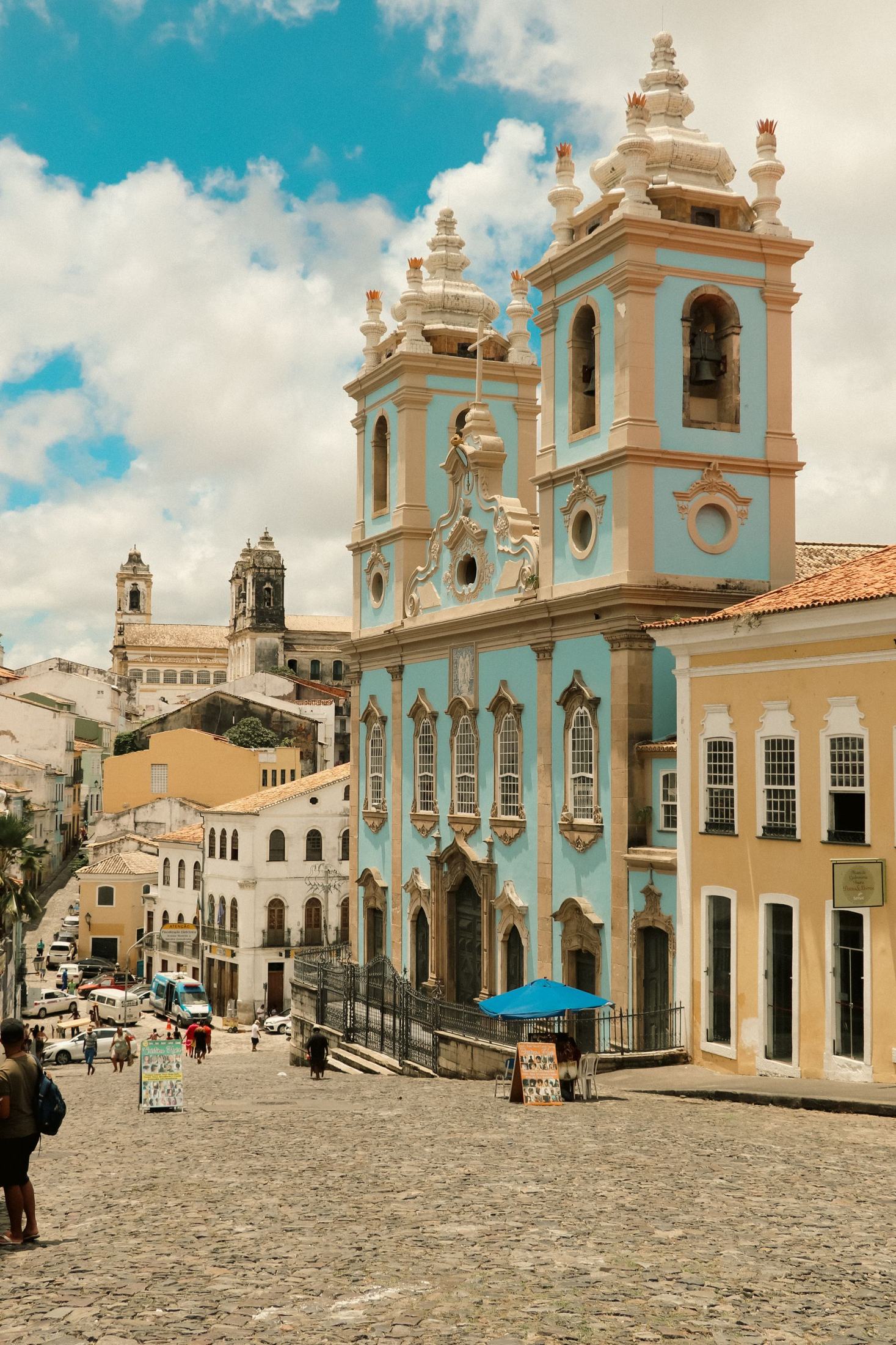 Iglesias y casas coloniales del Pelourinho, Salvador de Bahía, Brasil